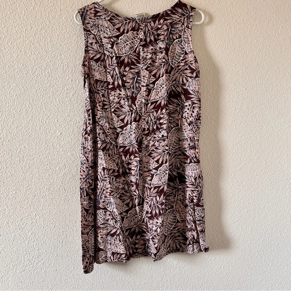 Coconut Hawaiian Beach Palm Leaf Dress Small Sleeveless Vacation Cruise Pullover